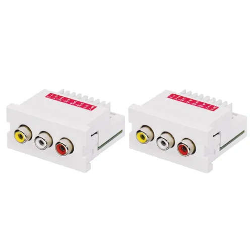 Lindy 60535 cambiador de género para cable 3 x RCA Blanco
