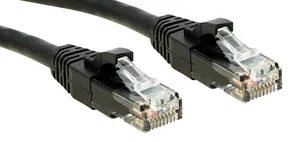 Lindy Cat.6 UTP 0.3m cable de red Negro 0,3 m Cat6 U/UTP (UTP)
