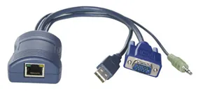 Lindy MC5 Computer Access Module USB & VGA & Audio cable para video, teclado y ratón (kvm) Azul 0,2 m
