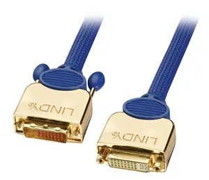 Lindy DVI-D Premium Gold Dual Link 7.5m cable DVI 7,5 m Azul