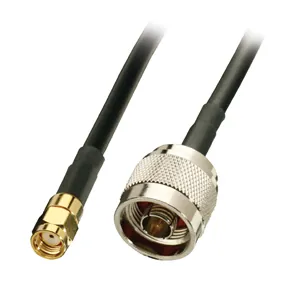 Lindy External WLAN Antenna Cable, 5m cable coaxial SMA-RP Negro