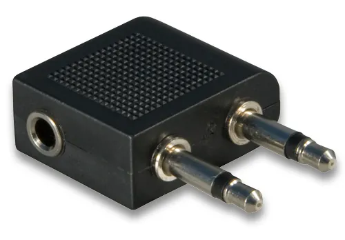 Lindy 3.5mm M/FM Stereo Adapter 3.5mm FM 2x 3.5mm M Negro