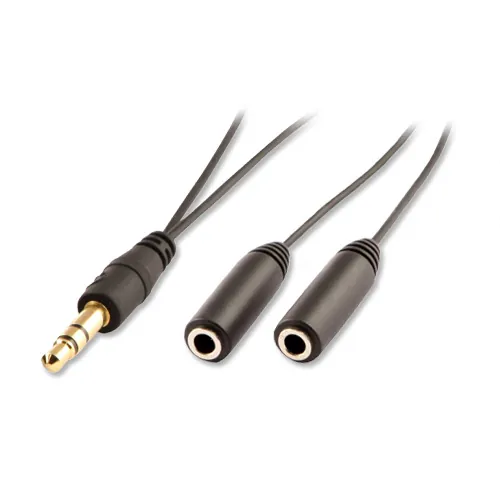 Lindy 3.5mm Stereo Cable cable de audio 0,06 m 3,5mm Negro