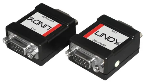 Lindy VGA / Audio In-line Adapter Negro