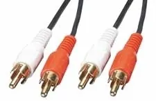 Lindy 2 x RCA 10.0m cable de audio 10 m Negro