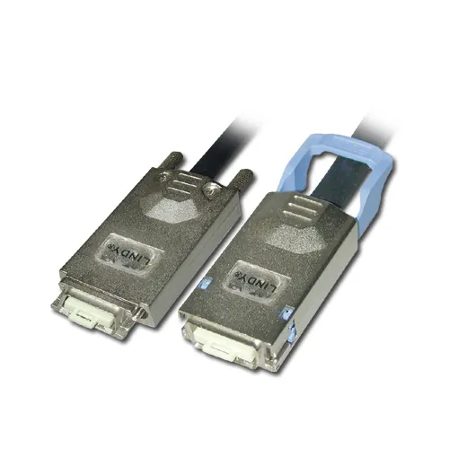 Lindy SAS/SATA II Multilane Infiniband Cable, 3m cable de SATA Negro