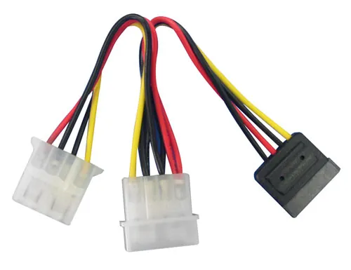 Lindy SATA/5.25" Power Adapter Splitter Cable, 0.15m Multicolor 0,15 m