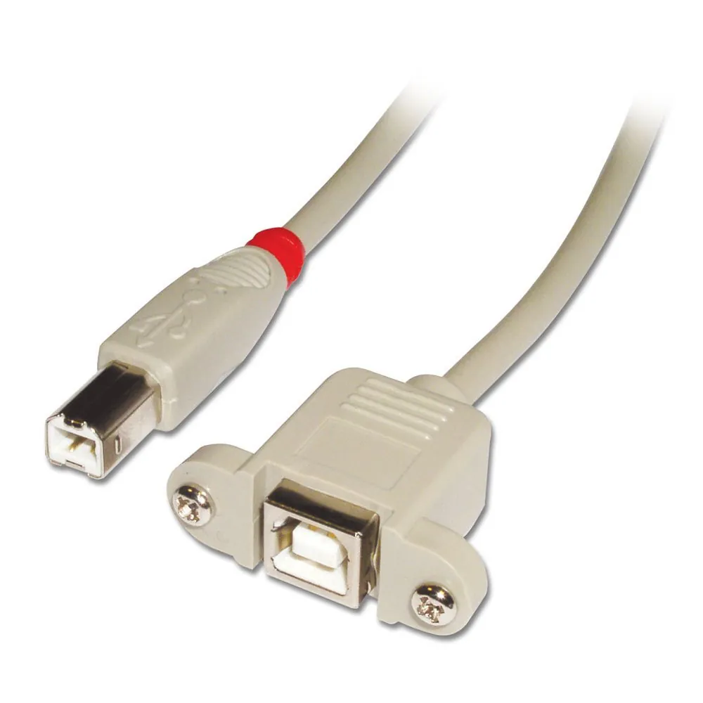 Lindy 2m USB B Cable cable USB USB 2.0 Gris