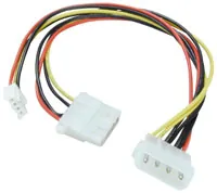 Lindy 5.25" Power Male to 5.25" & 3.5" Power Female, 0.25m