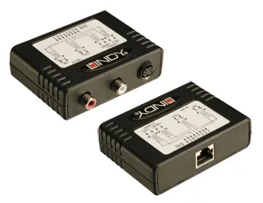 Lindy Audio/Video Extender - S-VHS & Stereo S-Video + Audio RJ45 Negro