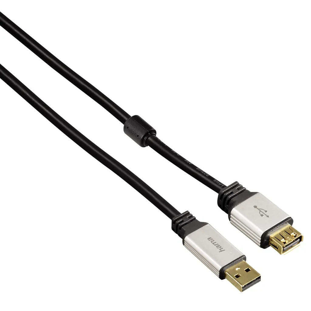 Hama USB 2.0 A, 1.80 m cable USB 1,8 m USB A Negro