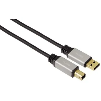 Hama USB A-B, 1.80 m cable USB 1,8 m USB B Negro