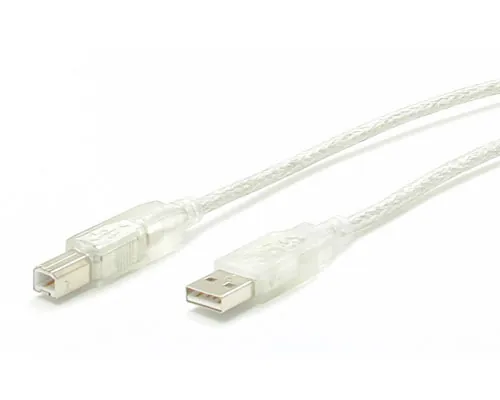 StarTech.com 10ft Transparent USB 2.0 Cable cable USB 3,05 m USB A USB B Transparente