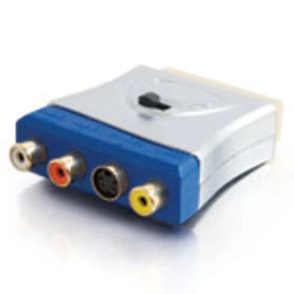 C2G 80435 cambiador de género para cable SCART S-Video, Composite Video / L/R Stereo Plata