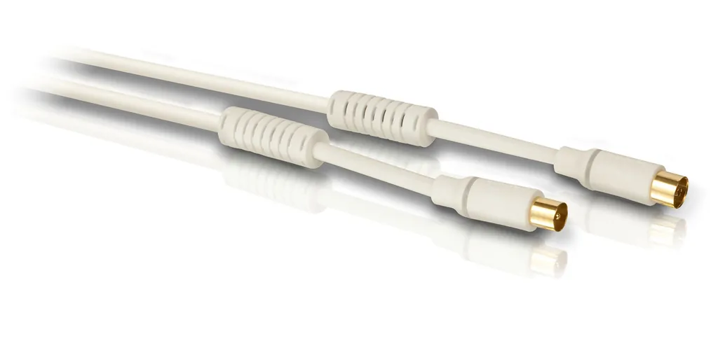 Philips SWV4134S/10 cable coaxial 5 m Blanco