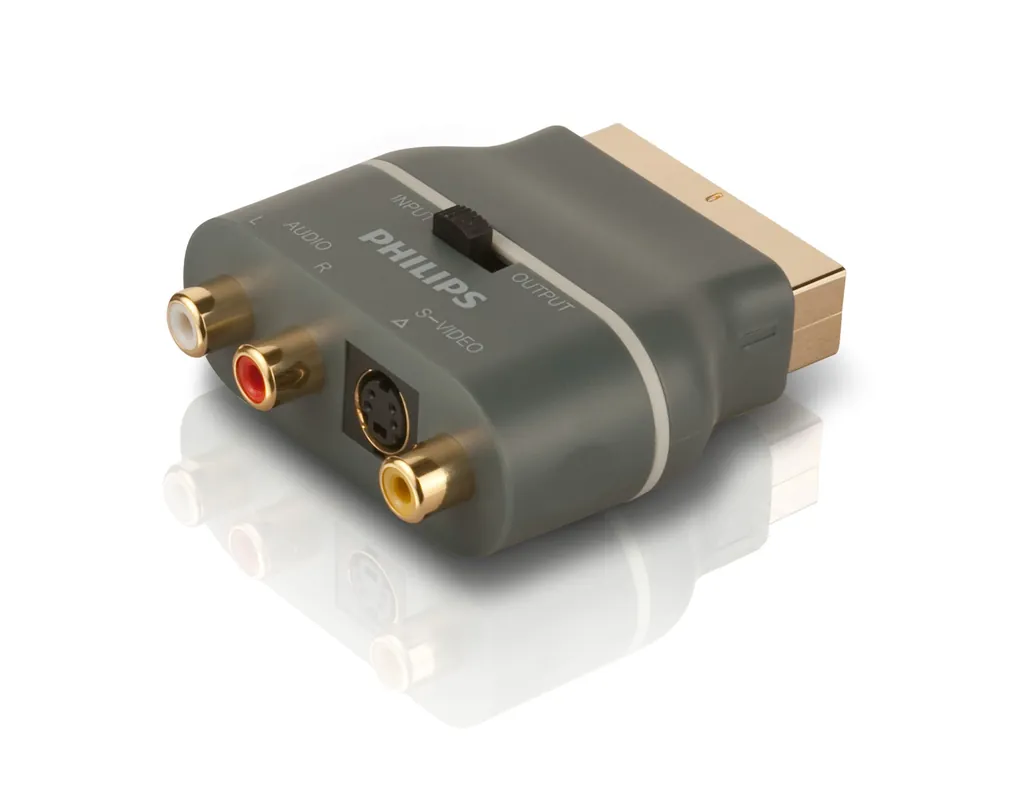 Philips SWV4562S/10 cambiador de género para cable Composite A/V, S-Video Scart Negro