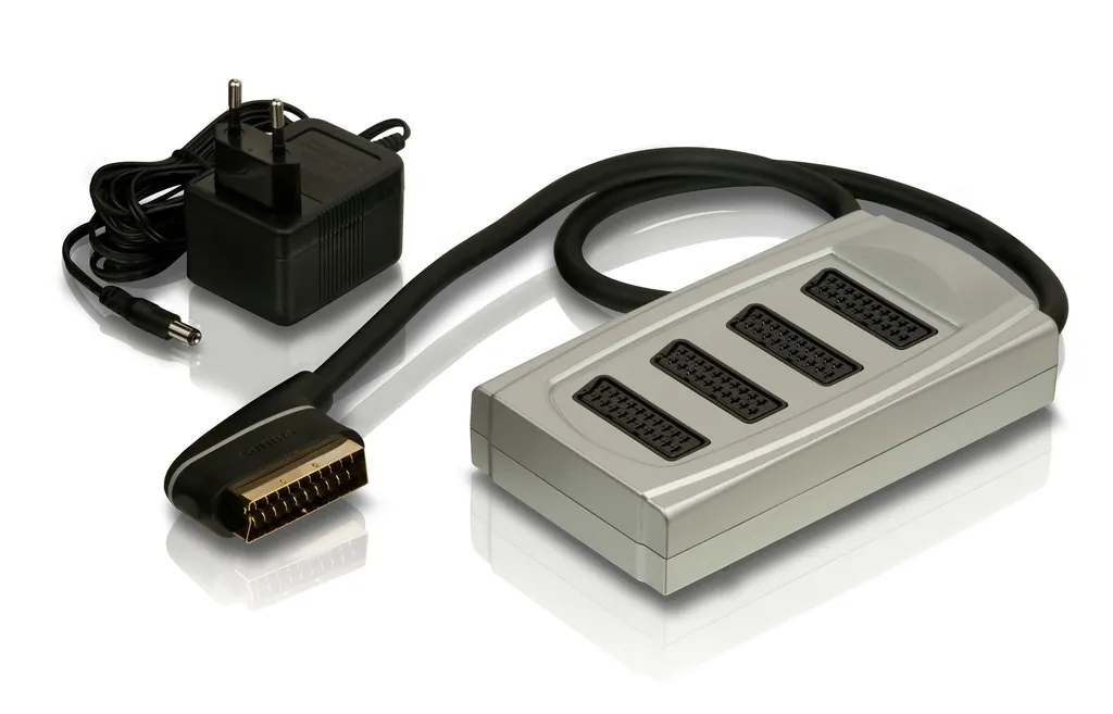 Philips SWS7686S/12 cambiador de género para cable Negro, Gris