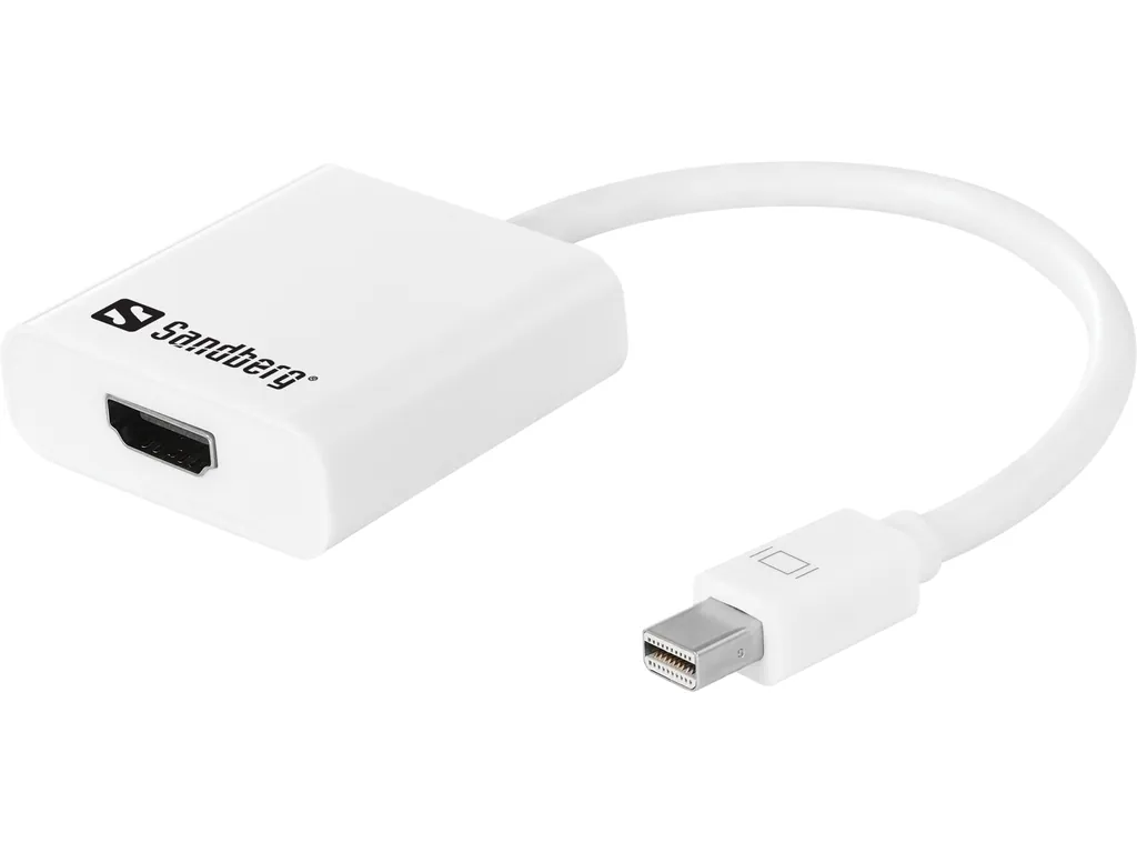 Sandberg 508-29 adaptador de cable de vídeo Mini DisplayPort Blanco