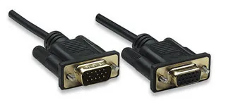 Manhattan 1.8m VGA Cable cable VGA 1,8 m VGA (D-Sub) Negro