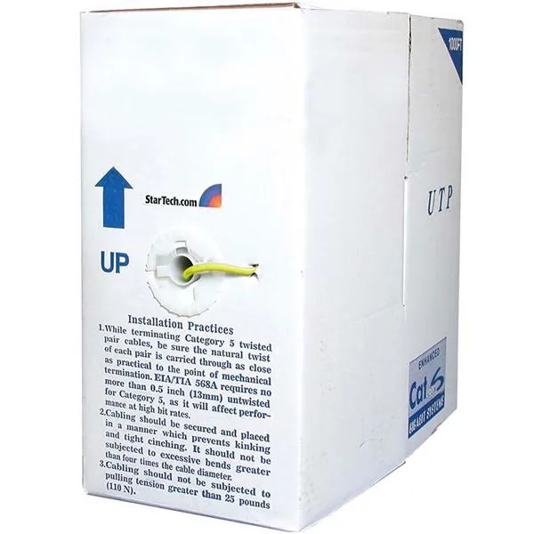 StarTech.com WIRC6PATYLRL cable de red Amarillo 305 m Cat6 U/UTP (UTP)