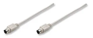 Manhattan Keyboard / Mouse Cable cable ps/2 1,8 m Gris
