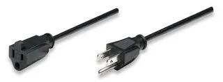 Manhattan Power Extension Cable Negro 1,8 m