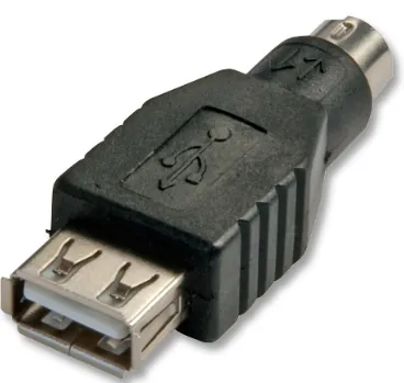 Lindy 70000 cambiador de género para cable USB PS/2 Negro
