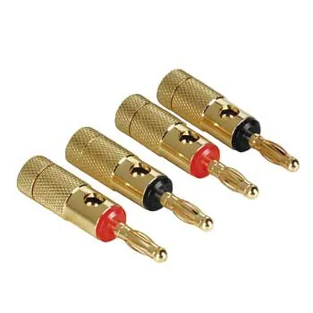 Hama Audio Loudspeaker Adapter Banana Plug, Set 2 Negro, Rojo