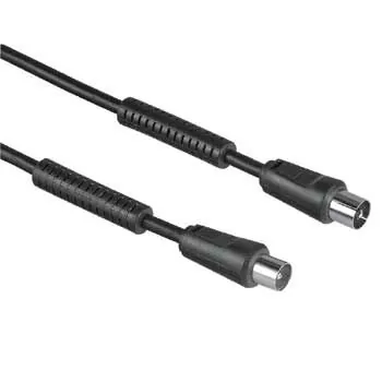 Hama 00029344 cable coaxial 1,5 m Negro