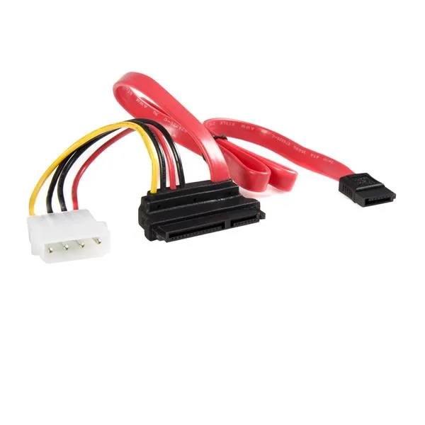 StarTech.com 45.72cm Upward Right Angle SATA Cable w/ LP4 Adapter cable de SATA 0,4572 m Rojo