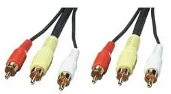 Lindy 35546 cable de vídeo compuesto 20 m 3 x RCA Negro