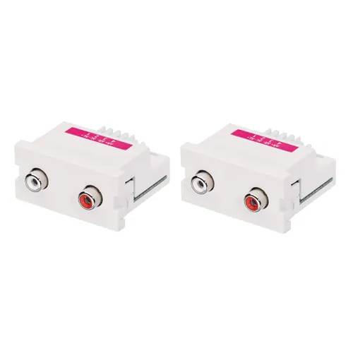Lindy 60534 cambiador de género para cable 4-pin IDC 2x RCA Blanco