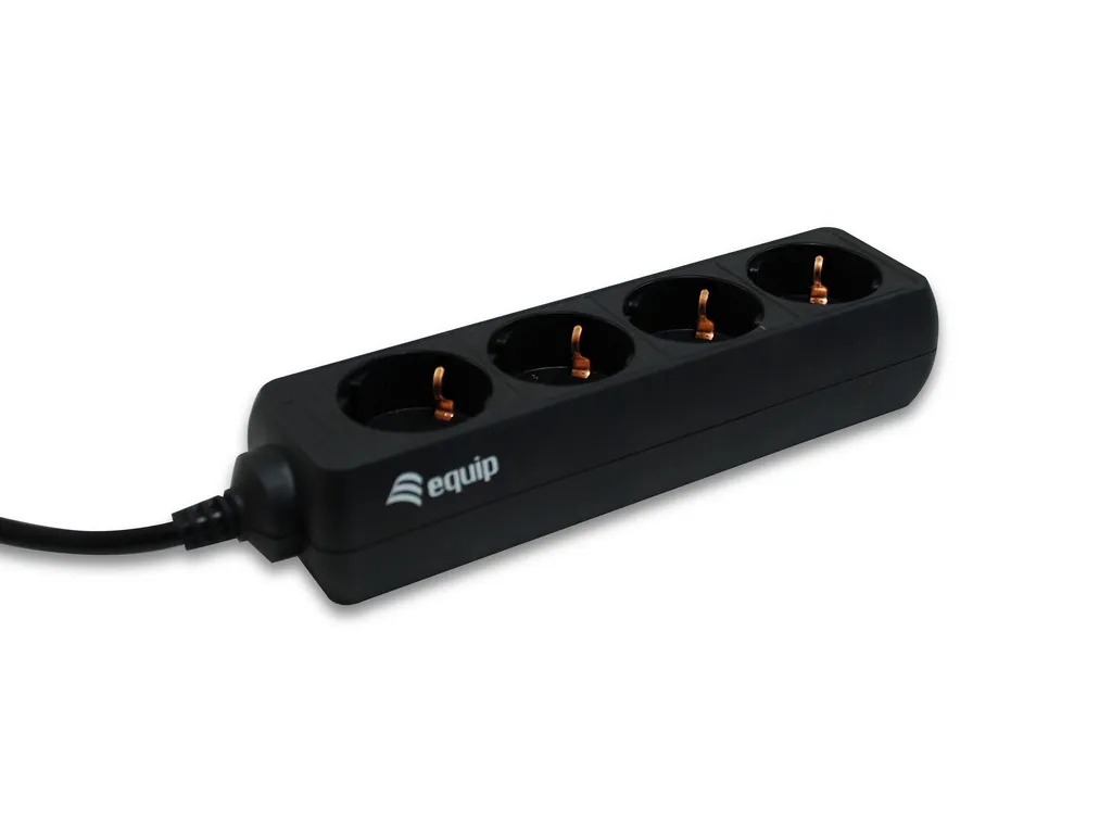 Equip 333281 base múltiple 1,1 m 4 salidas AC Negro