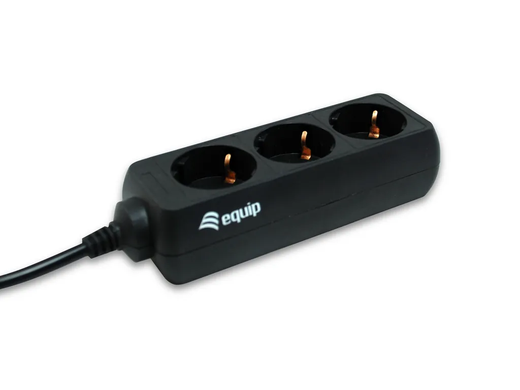 Equip 333280 base múltiple 1,1 m 3 salidas AC Negro