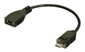 Lindy 70392 cable USB 0,1 m Mini-USB B Micro-USB B Negro
