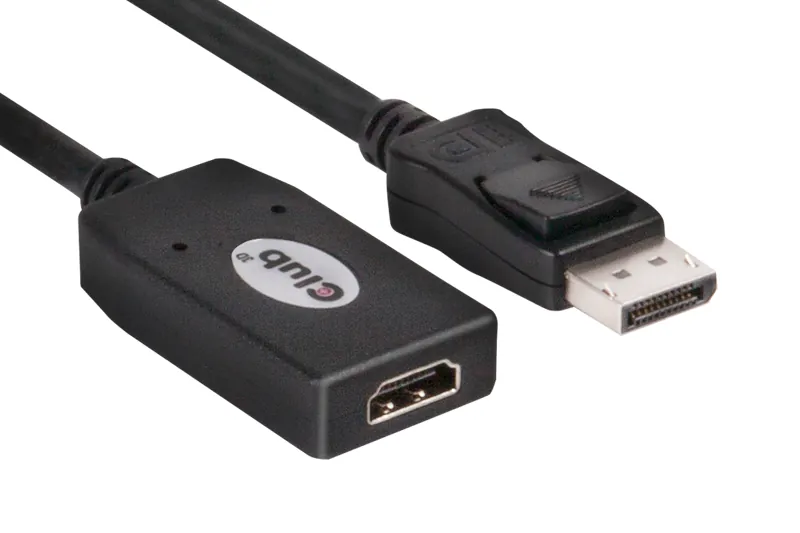 CLUB3D DisplayPort to HDMI Adapter Cable 0,13 m Negro