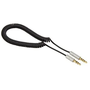 Hama "AluLine" Coiled Cord cable de audio Negro