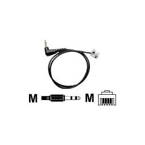 POLY RJ-11 - 3.5mm, M-M Negro