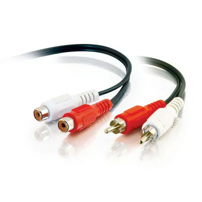 C2G 40468 cable de audio 1,8 m 2 x RCA Negro