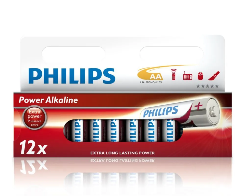 Philips Power Alkaline LR6P12W/10 pila doméstica Batería de un solo uso AA Alcalino