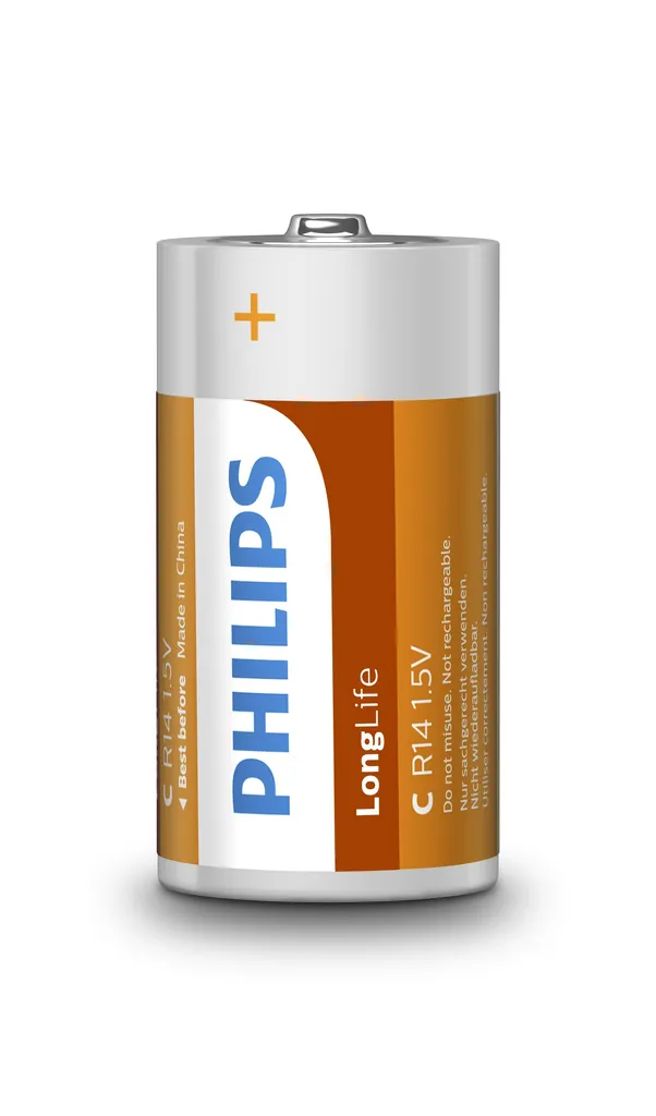 Philips LongLife R14L2B/10 pila doméstica Batería de un solo uso Zinc-carbono