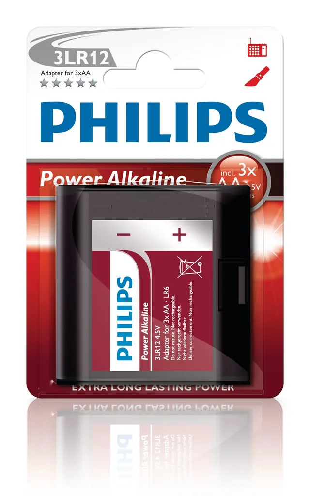 Philips Power Alkaline 3LR12P1B/10 pila doméstica Batería de un solo uso 4.5V Alcalino