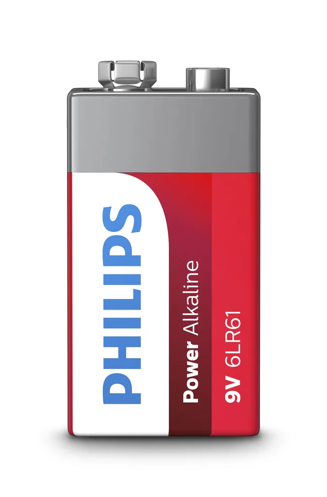 Philips Power Alkaline 6LR61P1B/10 pila doméstica Batería de un solo uso 6LR61, 9V Alcalino