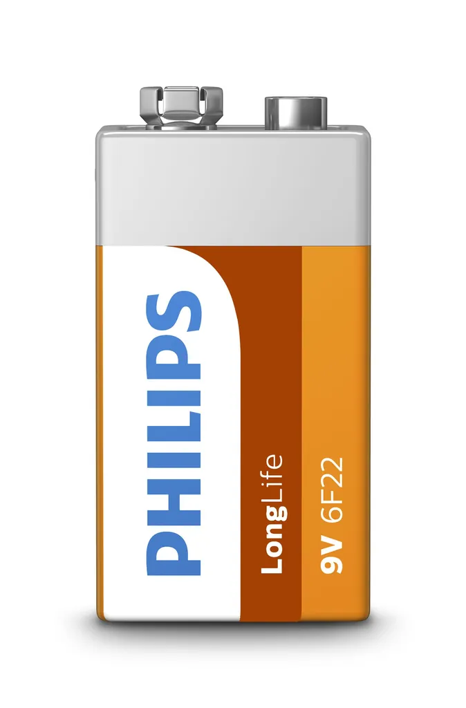 Philips LongLife 6F22L1B/10 pila doméstica Batería de un solo uso Zinc-carbono