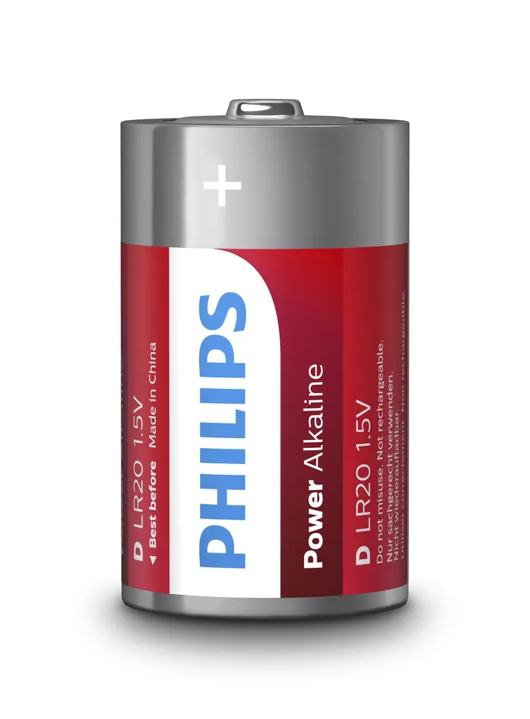 Philips Power Alkaline LR20P2B/10 pila doméstica Batería de un solo uso D Alcalino