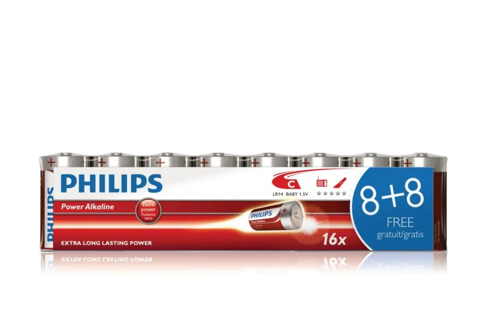 Philips PowerLife LR14P16F/10 pila doméstica Batería de un solo uso C Alcalino