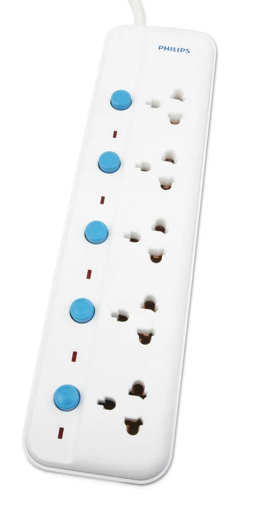 Philips SPS1520C/93 base múltiple 1,8 m 5 salidas AC Interior Blanco