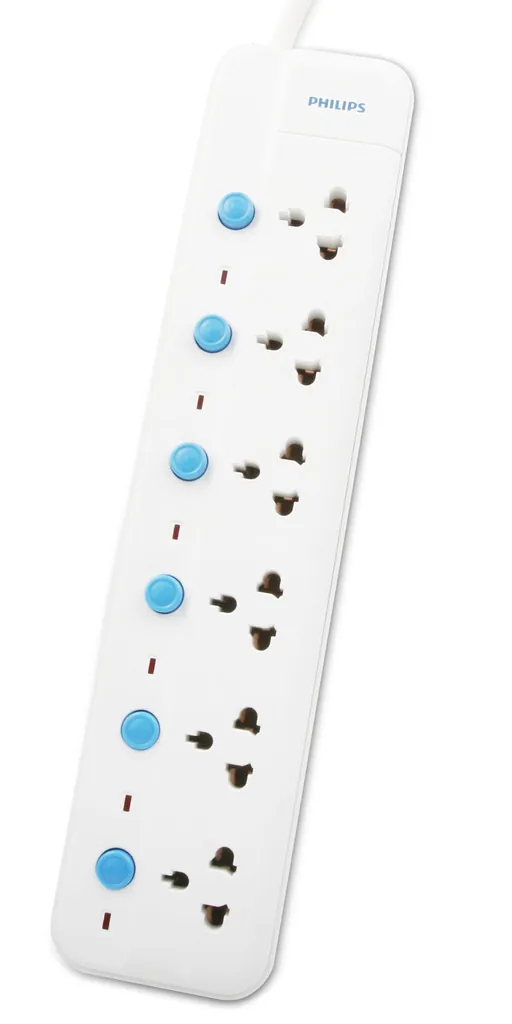 Philips SPS1620C/93 base múltiple 1,8 m 6 salidas AC Interior Blanco