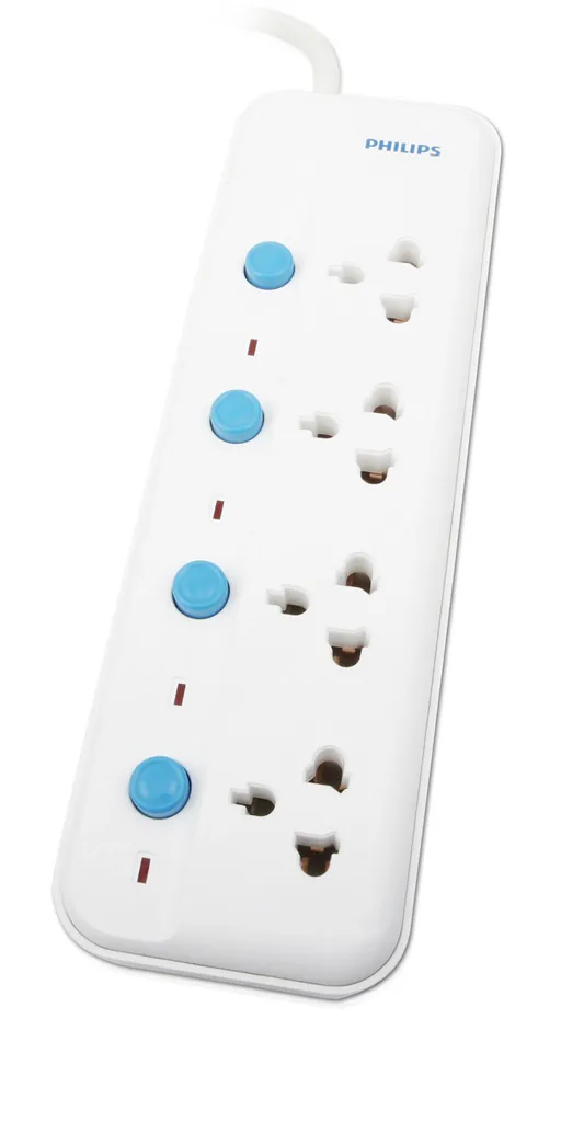Philips SPS1430C/93 base múltiple 3 m 4 salidas AC Interior Blanco