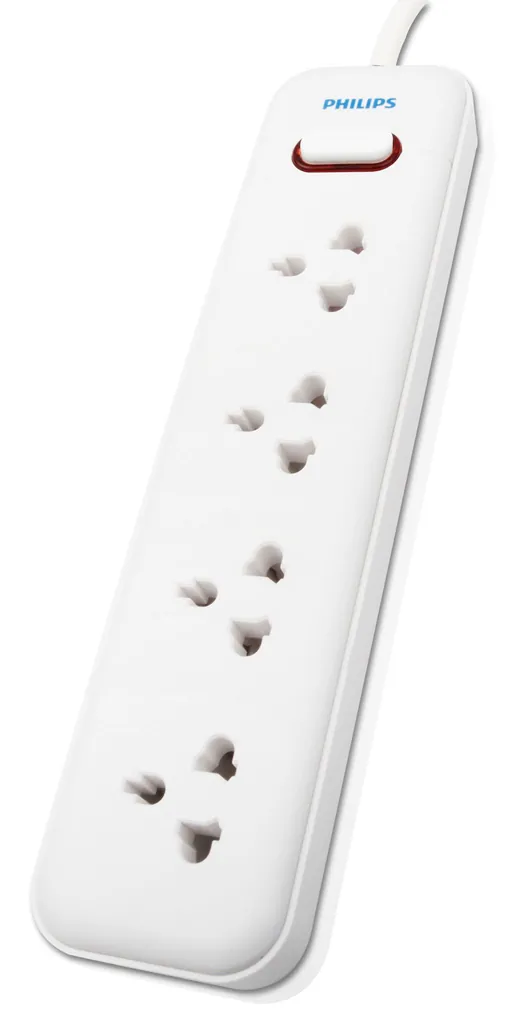 Philips SPS1450A/93 base múltiple 5 m 4 salidas AC Interior Blanco